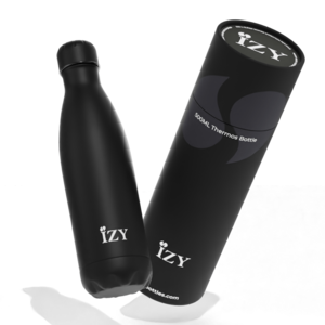 Izy Thermos Flasche - Schwarz - 500 ml to -go isolierte Wasserflaschen