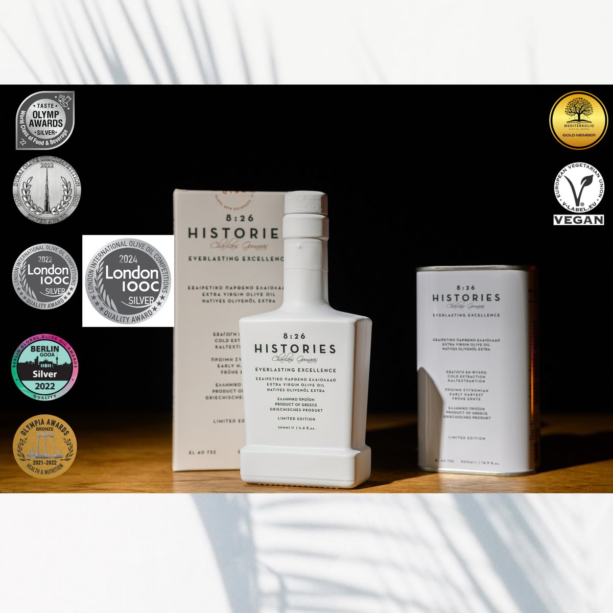 8:26 Histories Extra Virgin Olive Oil 200ml bottle Premium Luxury  Edition