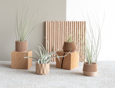 Set of 4 planters – Oslo Origami Kobe Stockholm