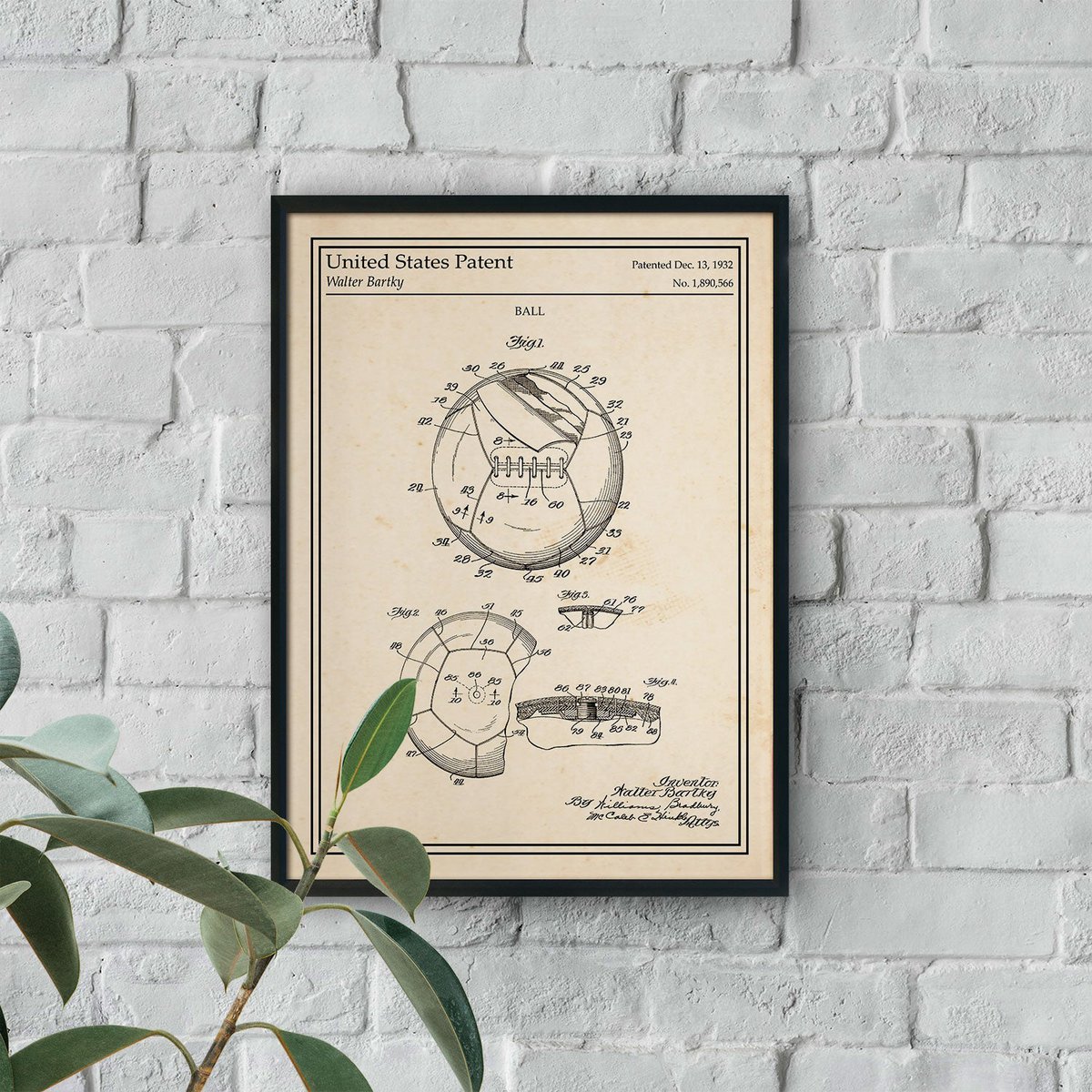 Affiche brevet Ballon de Football
