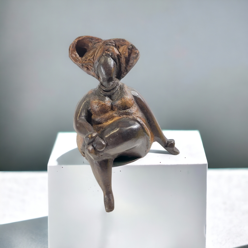 Bronze sculpture "Bobaraba Yolanda" by Hamidou | Size S (14cm 500g) | unique