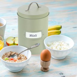 Lagerbehälter Metall grünlich 2,2 l