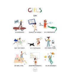 Póster 'Las niñas pueden' - 50 x 70