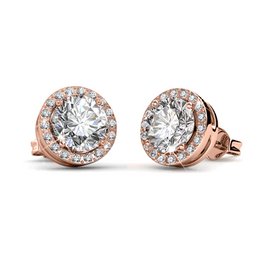 Sophia Ohrringe – Roségold und Kristall