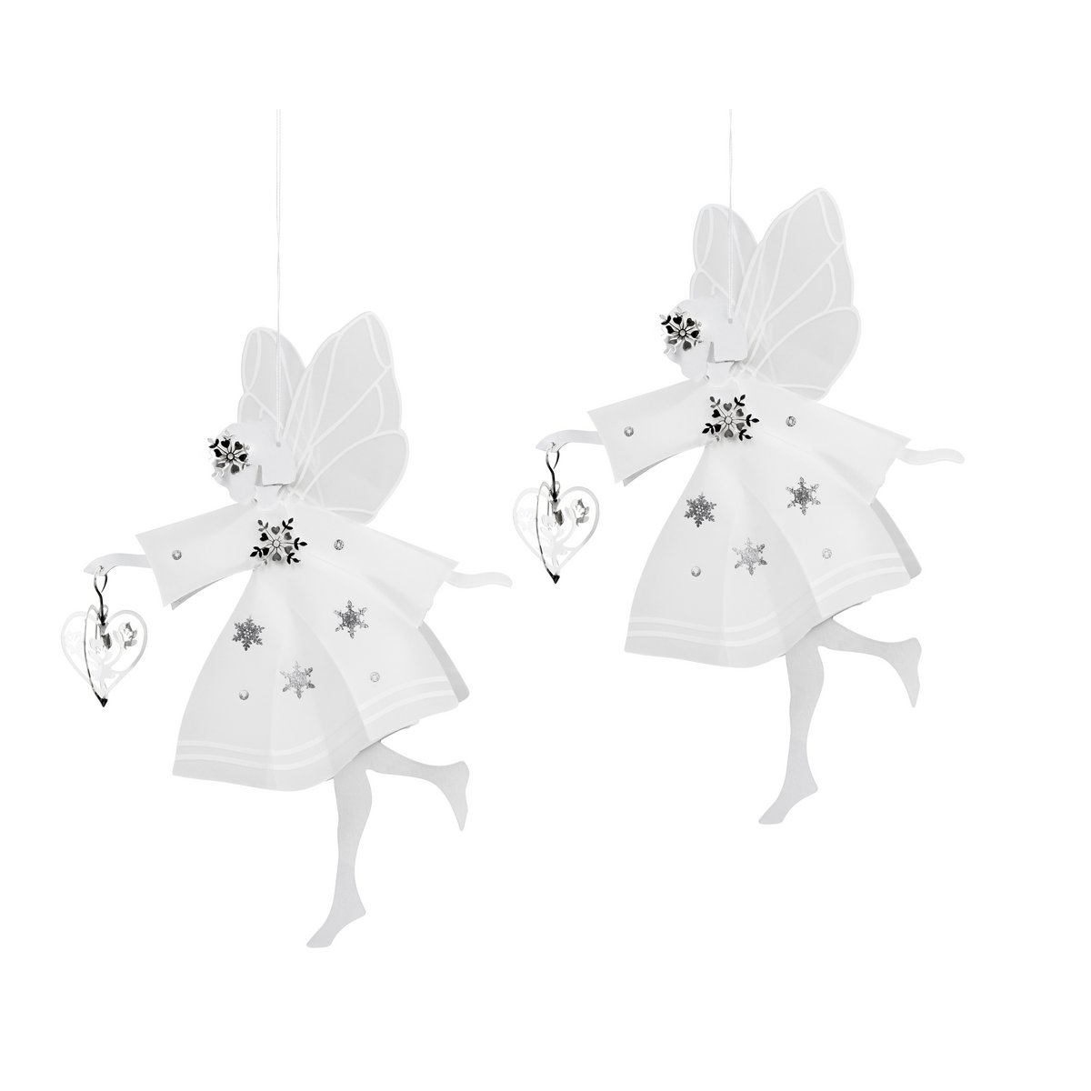 White Fairy with Heart, small (2-pack)