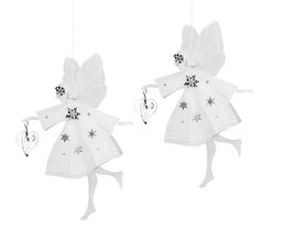 Fée blanche avec cœur, petit (paquet de 2)