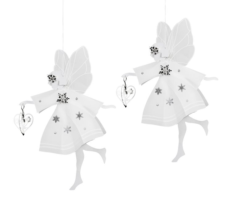 White Fairy with Heart, small (2-pack)