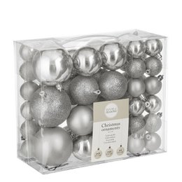 Weihnachtskugel-Set Silber