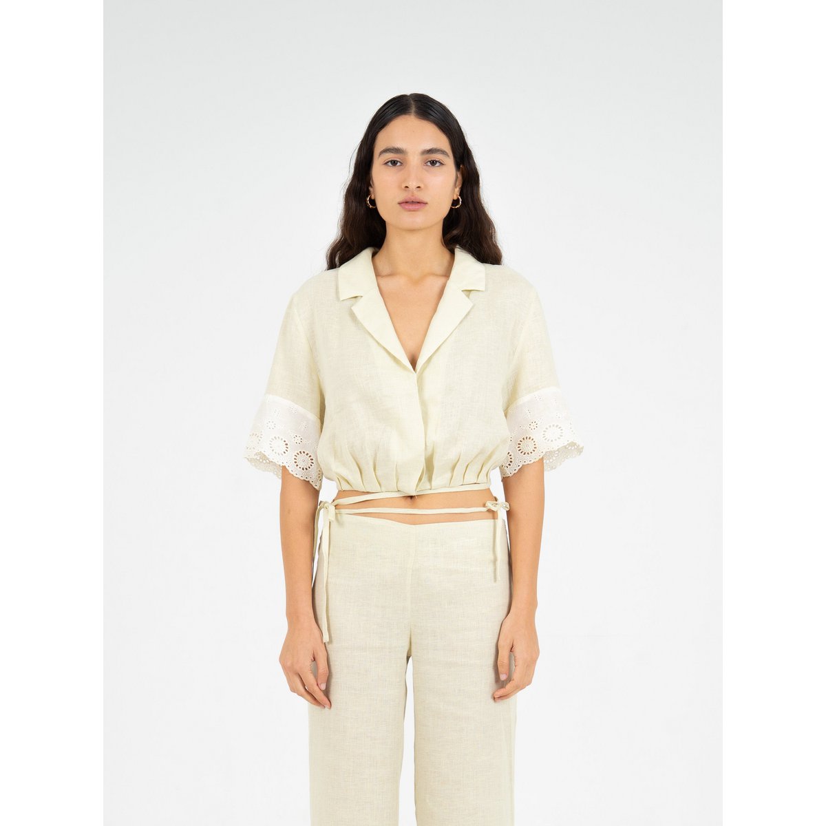 Aurora linnen beige top