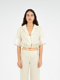 Aurora linnen beige top