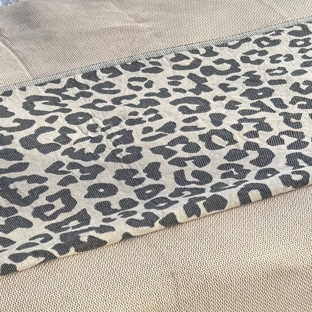 Plaid Plaid Luipaard - Taupe Zwart - 150x250cm