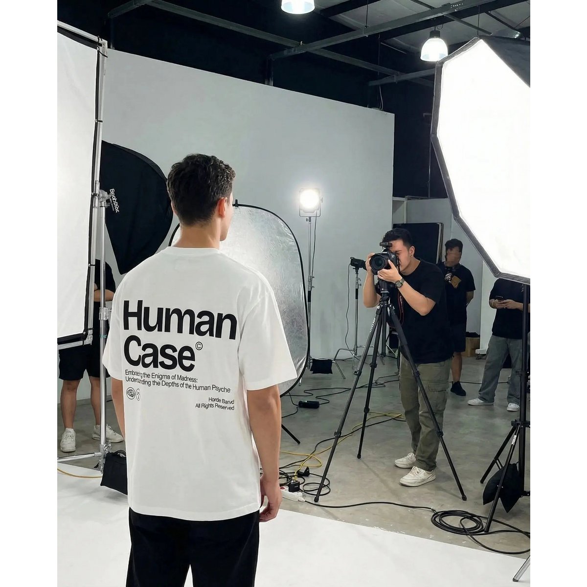 T-Shirt oversize cotone Boxy Fit Made in Italy Human Case