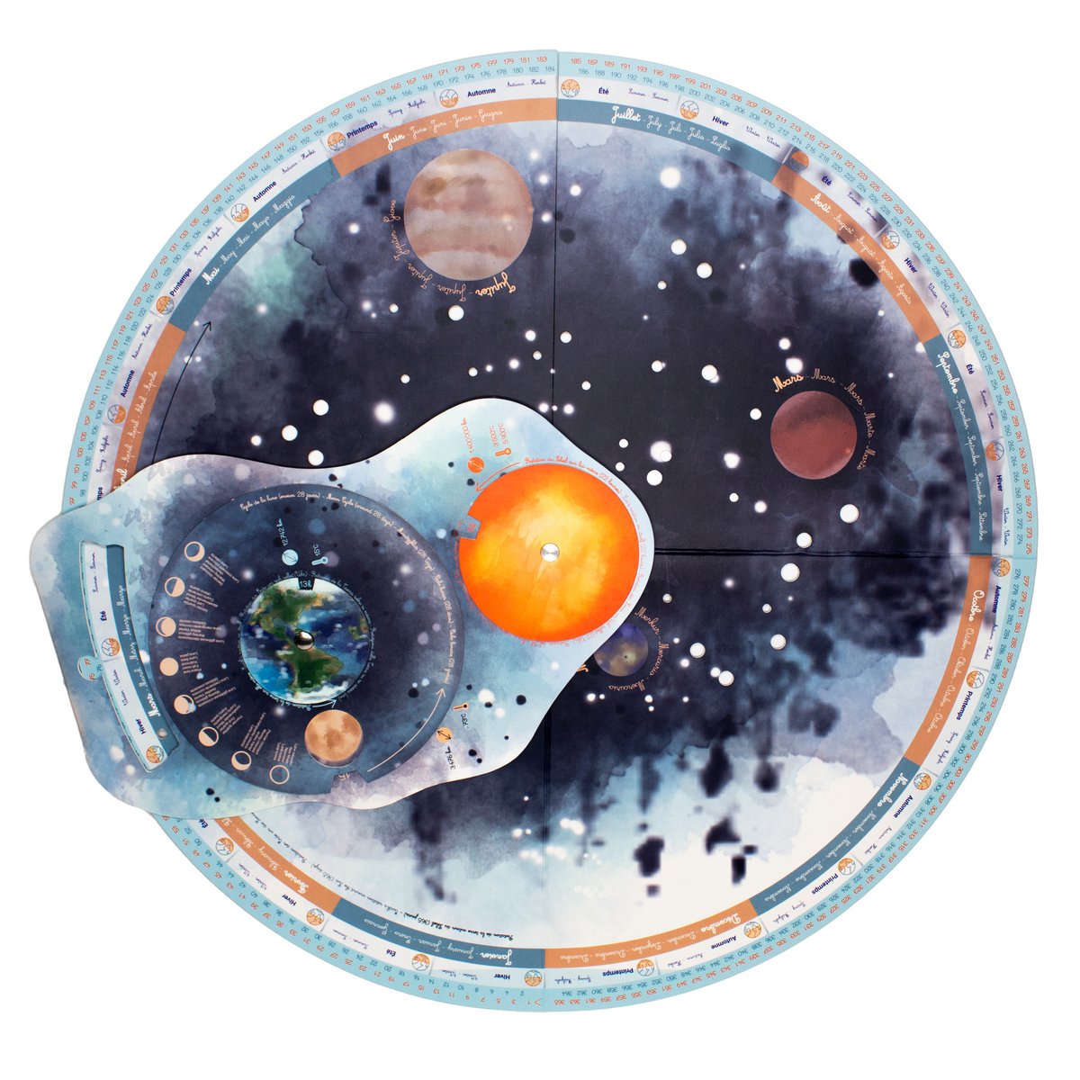 Mi 5 en 1 rueda - Astro Terra - ⌀ 50 cm - 1 Recto -Verso Wheel - Color variado