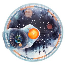 My 5 in 1 ruota - astro terra - ⌀ 50 cm - 1 retto -verso ruota - colore assortito