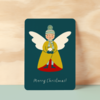 Postcard |  Angel with snow ball
