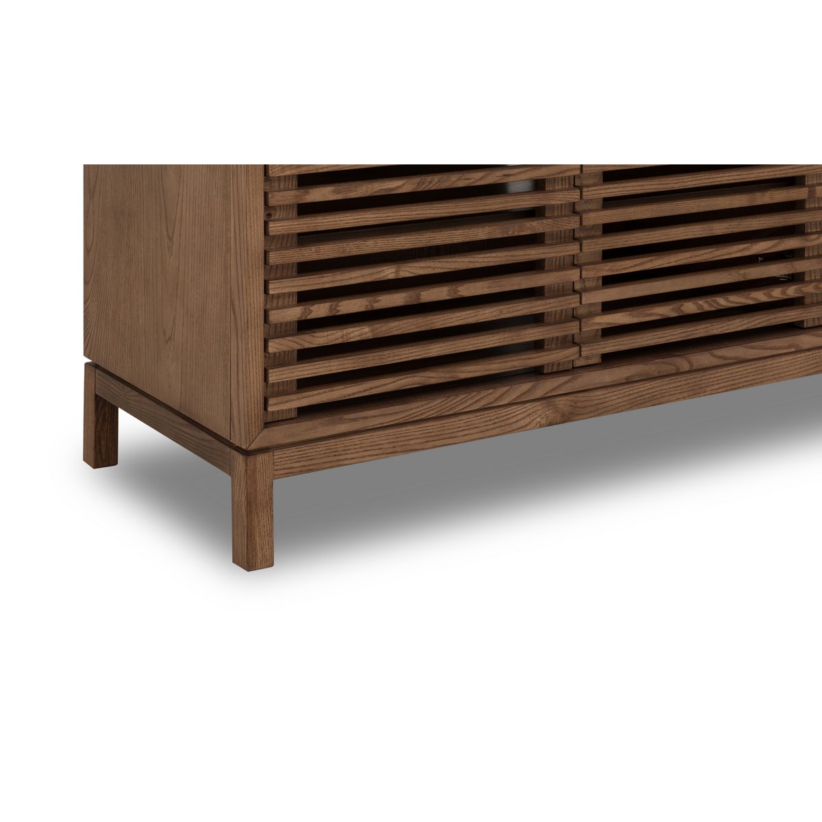 Tanner Four Door Ash Wood Media Console in Roux