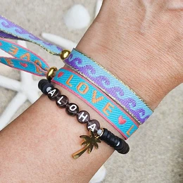 Lint's bracelet waves purple/mint