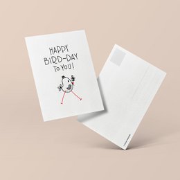 Ansichtkaart | Happy Bird-day
