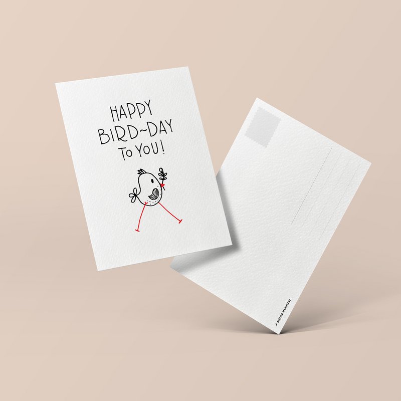 Ansichtkaart | Happy Bird-day