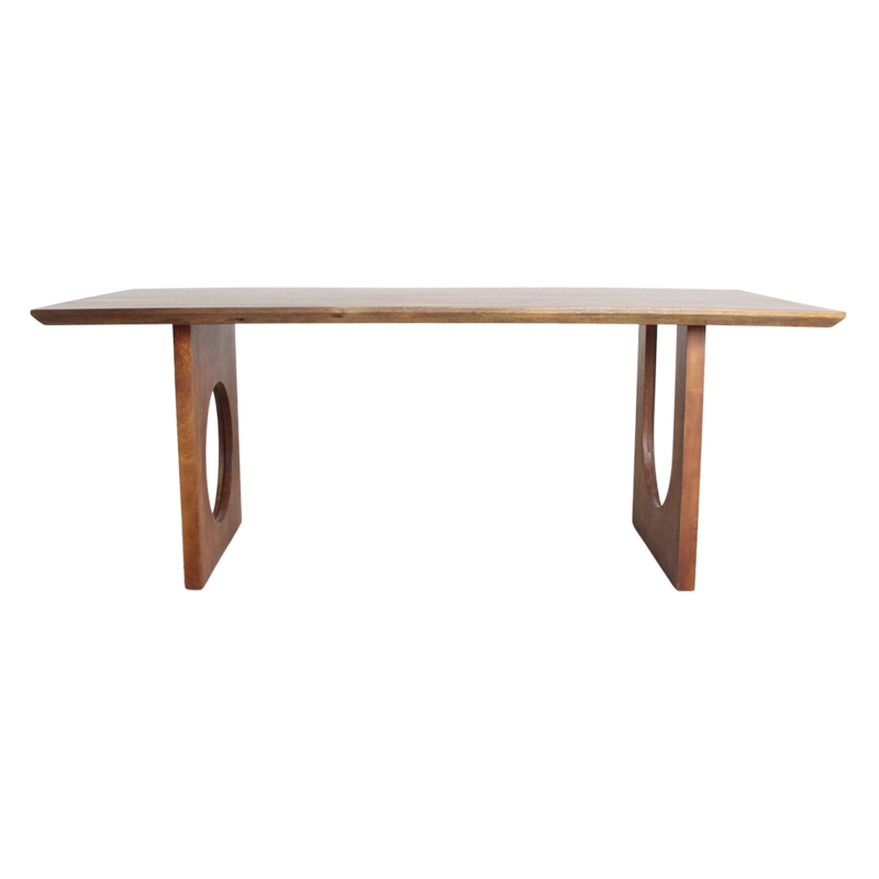 Esstisch aus abgeschrägtem Bullnose-Mangoholz