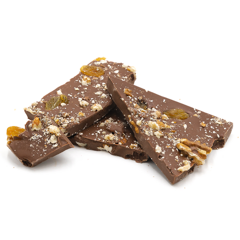 Broken bars (milk 44% with walnuts and raisin) 200 Grs
