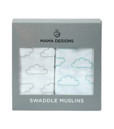 Muslin Swaddles - Cloud - 2 pack