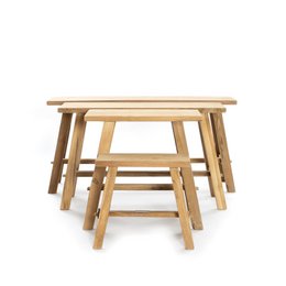 Stool Ganesja teakwood  50 cm