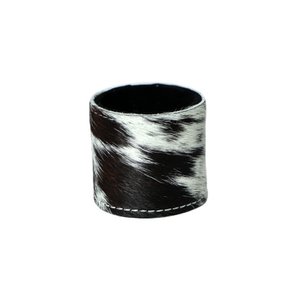 Serviettenring Rindsleder schwarz 5cm