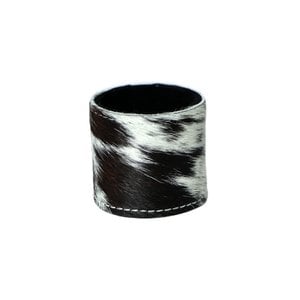Serviettenring Rindsleder schwarz 5cm