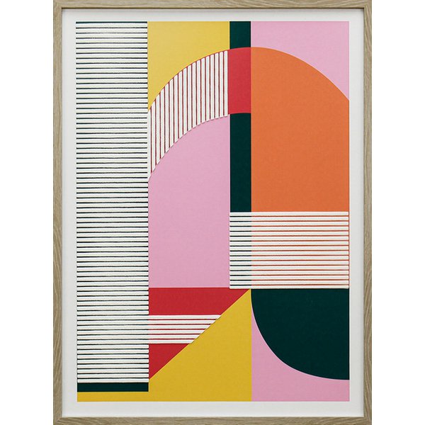 Abstract colorful painting with relief