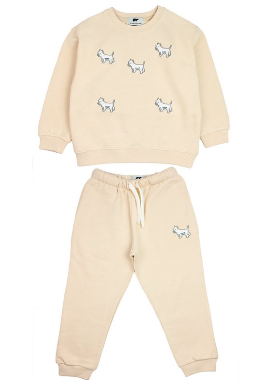 Pantaloni della tuta per bambini Terrier bianco