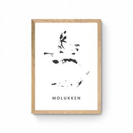 Moluques - Plan de carte Poster
