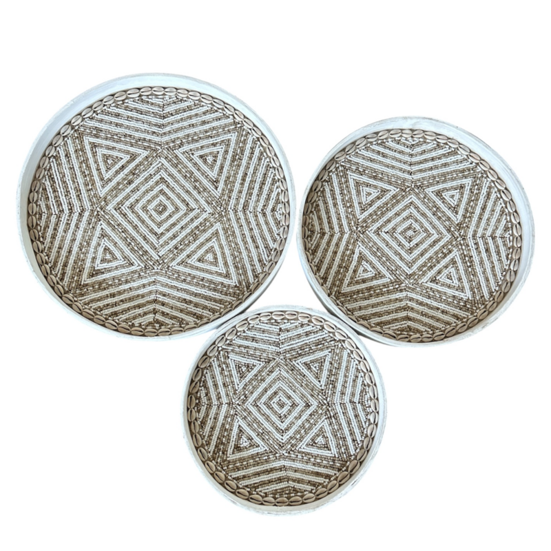 Set kralenschalen Krem