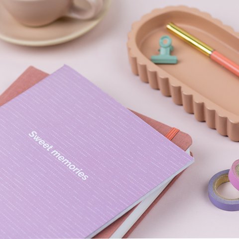 Sweet memories lila notitieboek A5 gelinieerd Copy