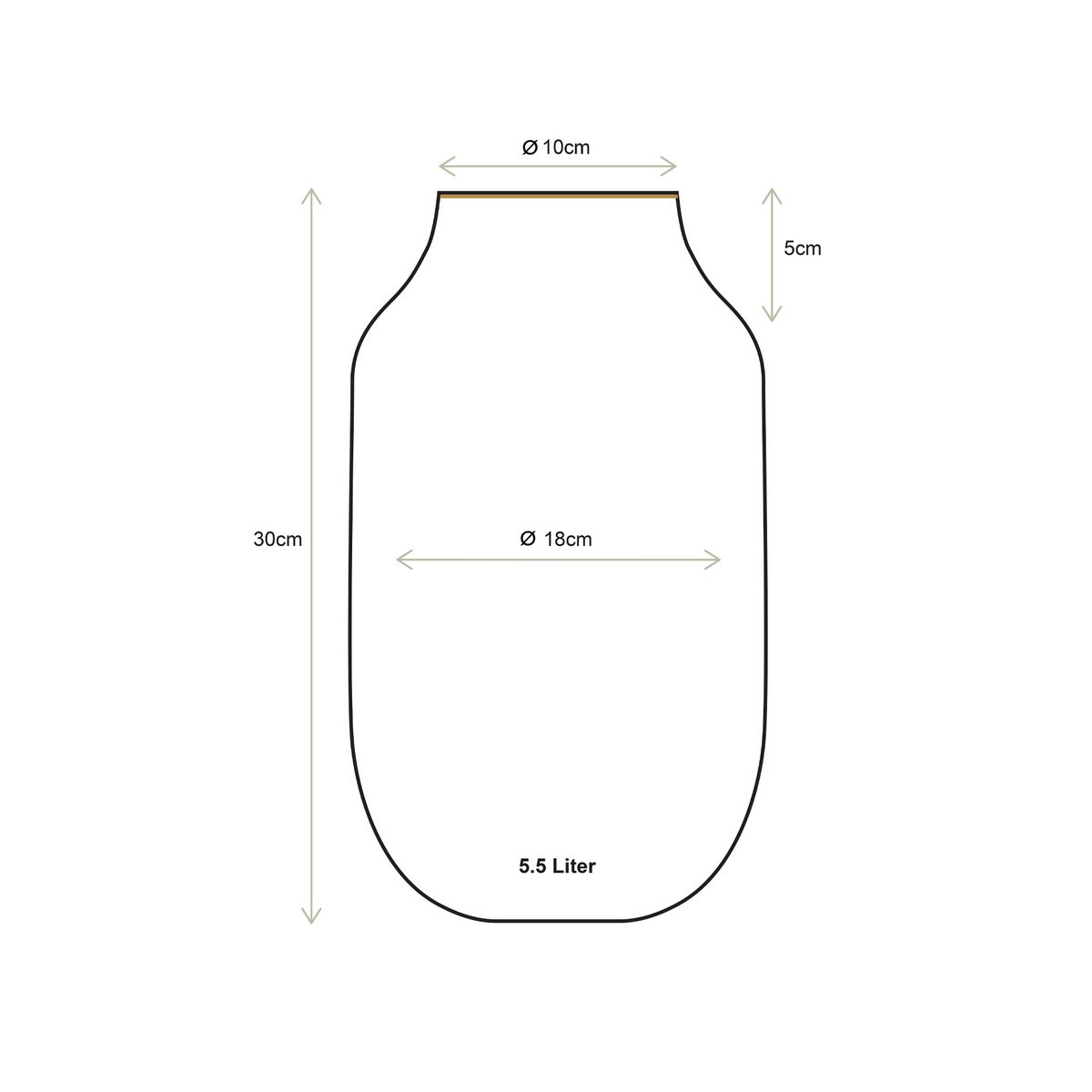 Vase Metal Oval Old Pink 30cm