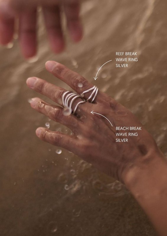 Bague Reef Break Wave Argent