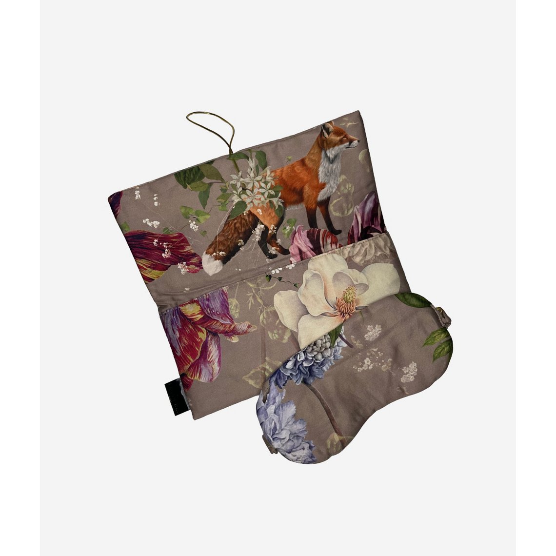 Masque de sommeil avec boîtier de voyage Magic Garden Grey Cliff