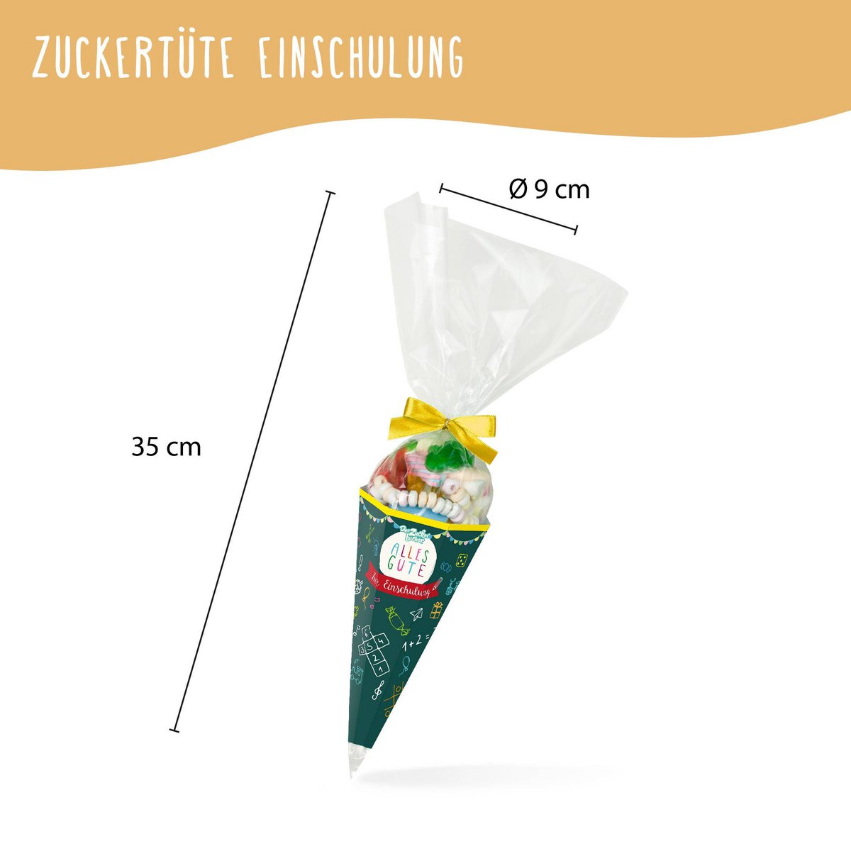 Sugar bag school enrollment colorful sweets mix children