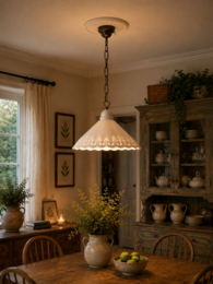 Perforated cone chandelier 40 cm with brass chain