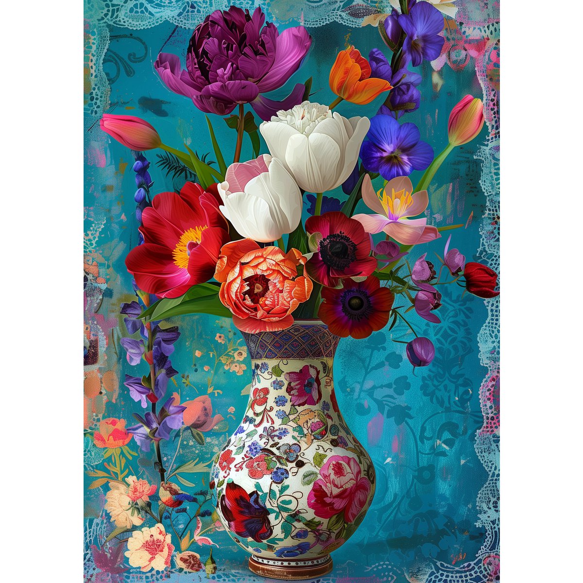 Flores de los maestros holandeses: no. 03 | Kaart Fripperies