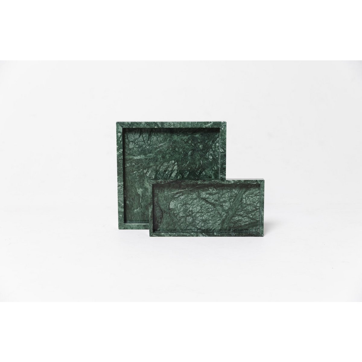 Marble tray tray 15x30cm green
