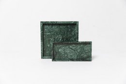 Marble tray tray 15x30cm green
