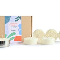 Large tealights rapeseed wax FLOWERS 
