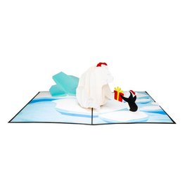 Christmas Polar Bear and Penguin Pop Up Card