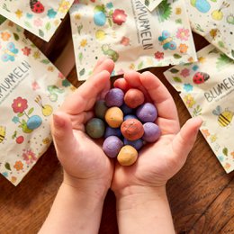 5 Blumenmurmeln im Tütchen