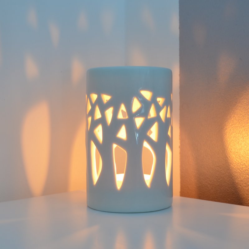 Quemador de perfume – White Forest – Candelabro de aromaterapia – Fondant, ceras perfumadas – Aromas ambientales – Idea de regalo