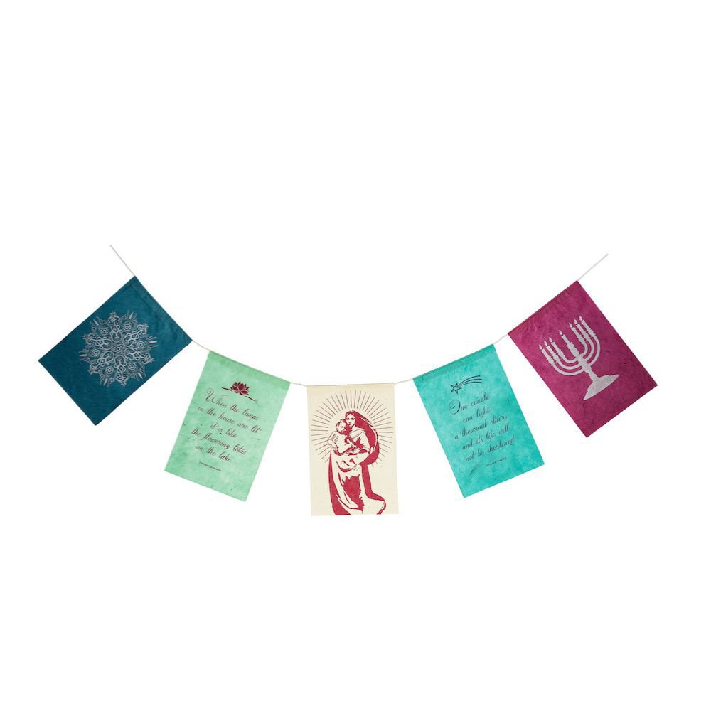 Wishing flags | Light | Greeting Card