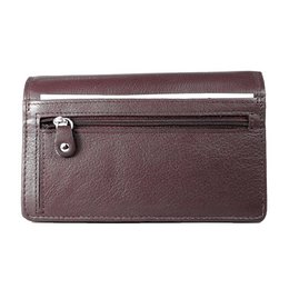 Leder-Damengeldbörse RFID - Leder-Damengeldbörse - Mundharmonika-Modell