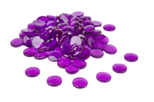 Wissner® 100 muggle stones Ø 20 mm, purple nuggets made of re-plastic, frosted & robust, for tinkering, learning and decorating copy 3