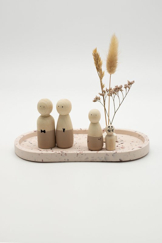 Pegdoll Arenisca - Muñeca de Madera Tuureluur Arma tu familia Nacimiento Familiar
